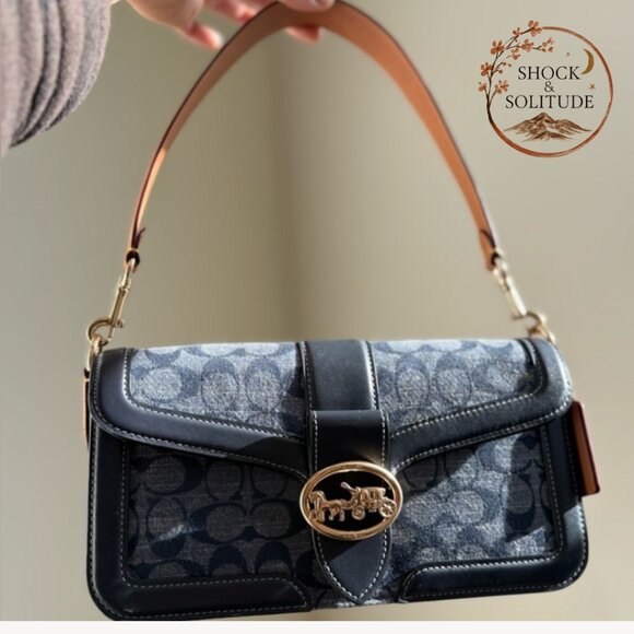 Coach Georgie Shoulder Bag / Crossbody — Chambray Denim & Leather | LIKE-NEW - Picture 15 of 15